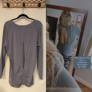 Lululemon Open Back LS Top